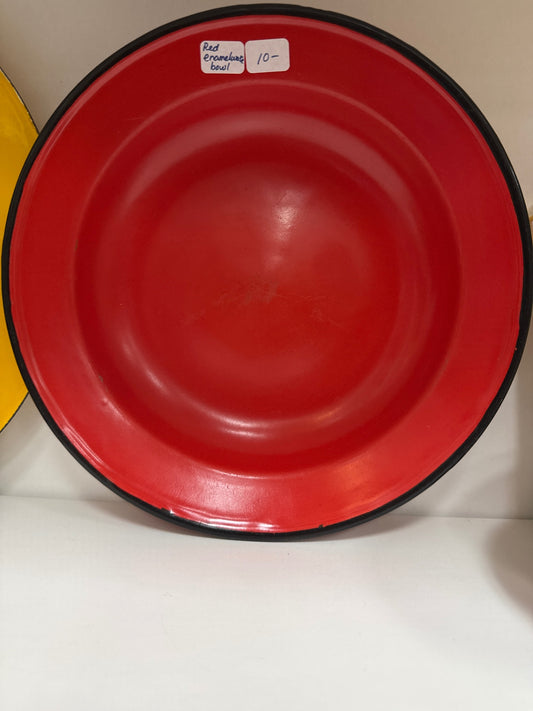 Red enamel were plate