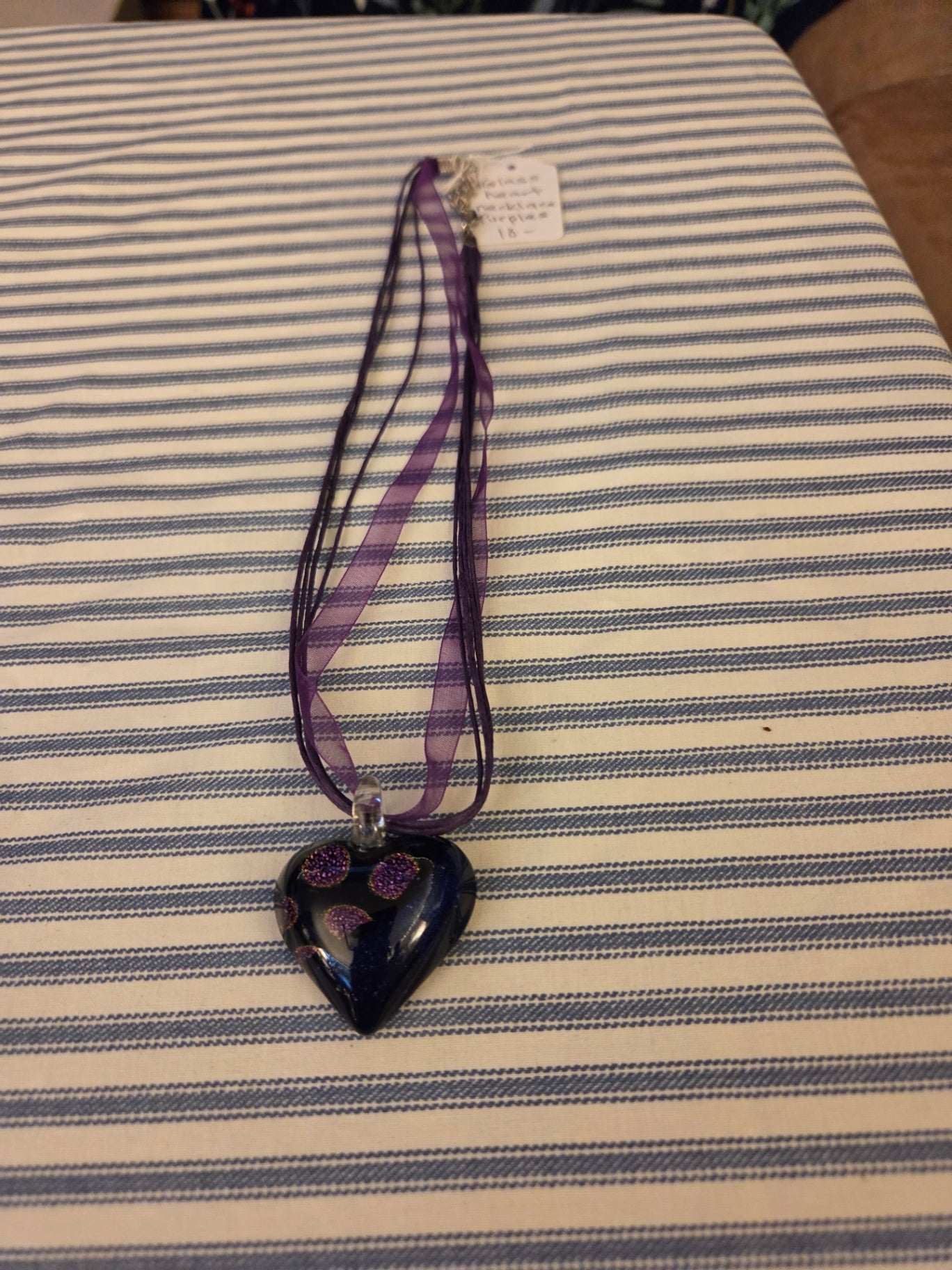 Purple glass heart