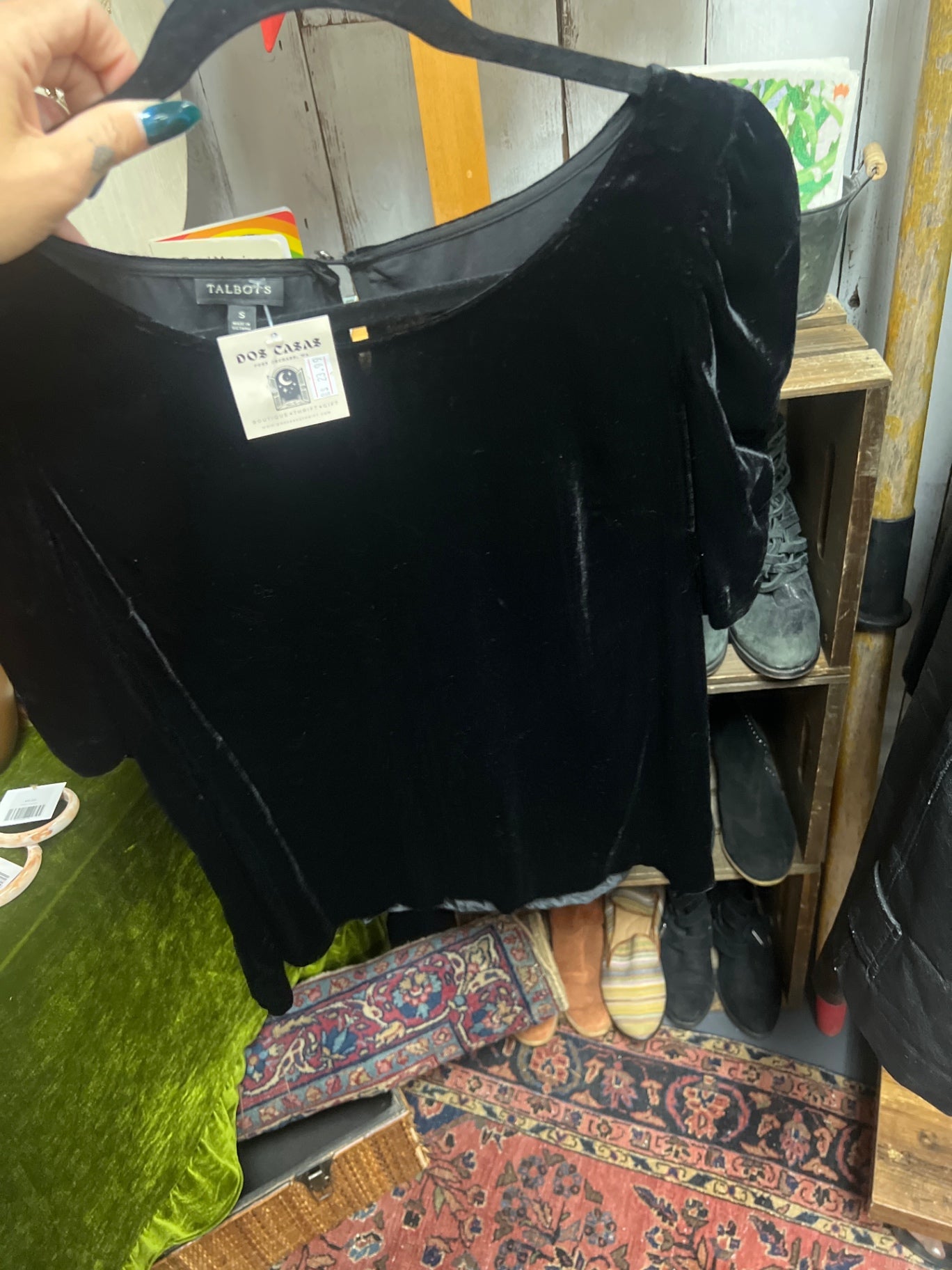 Black velvet Talbots shirt