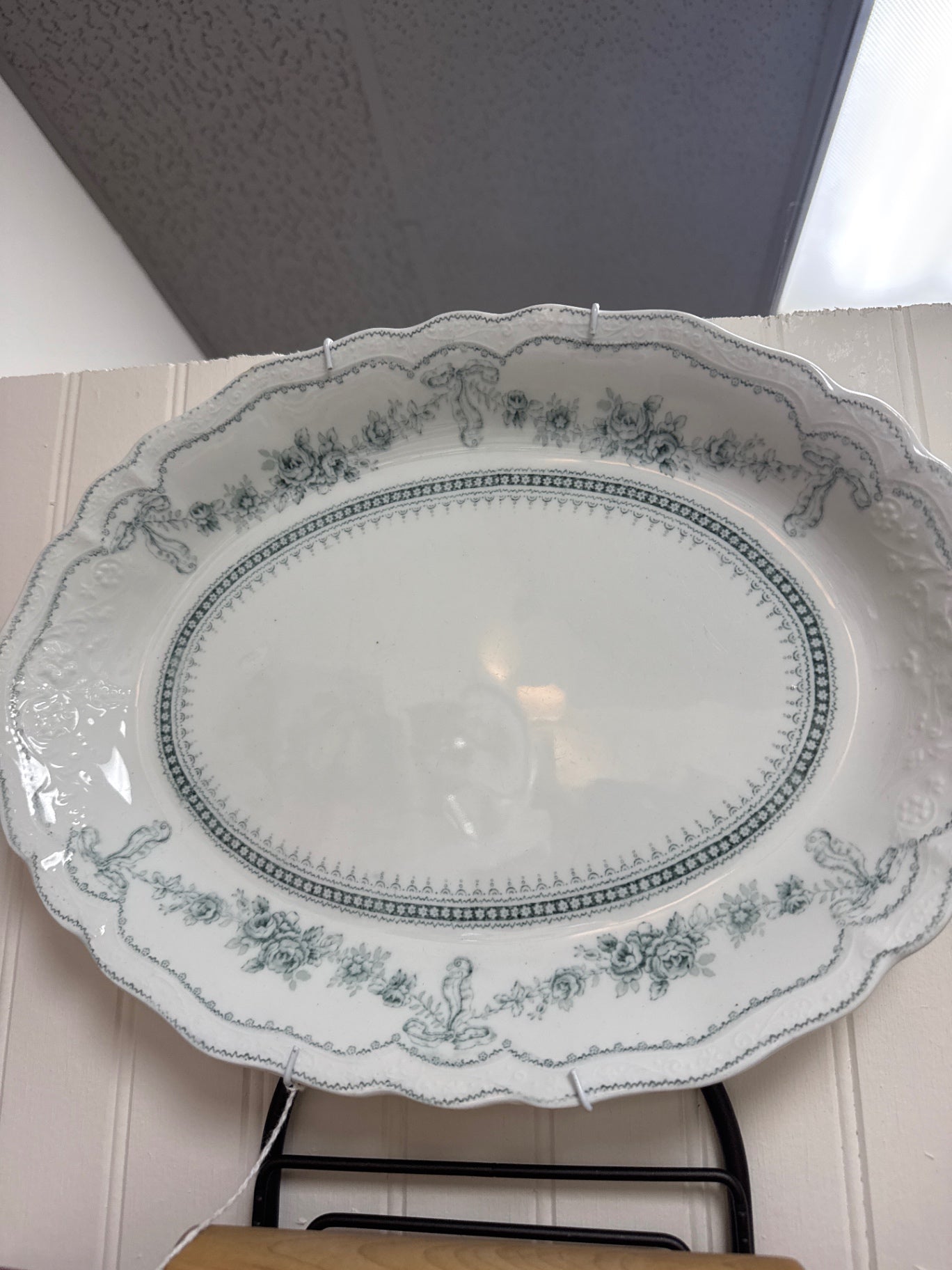 Teal blue transfer platter