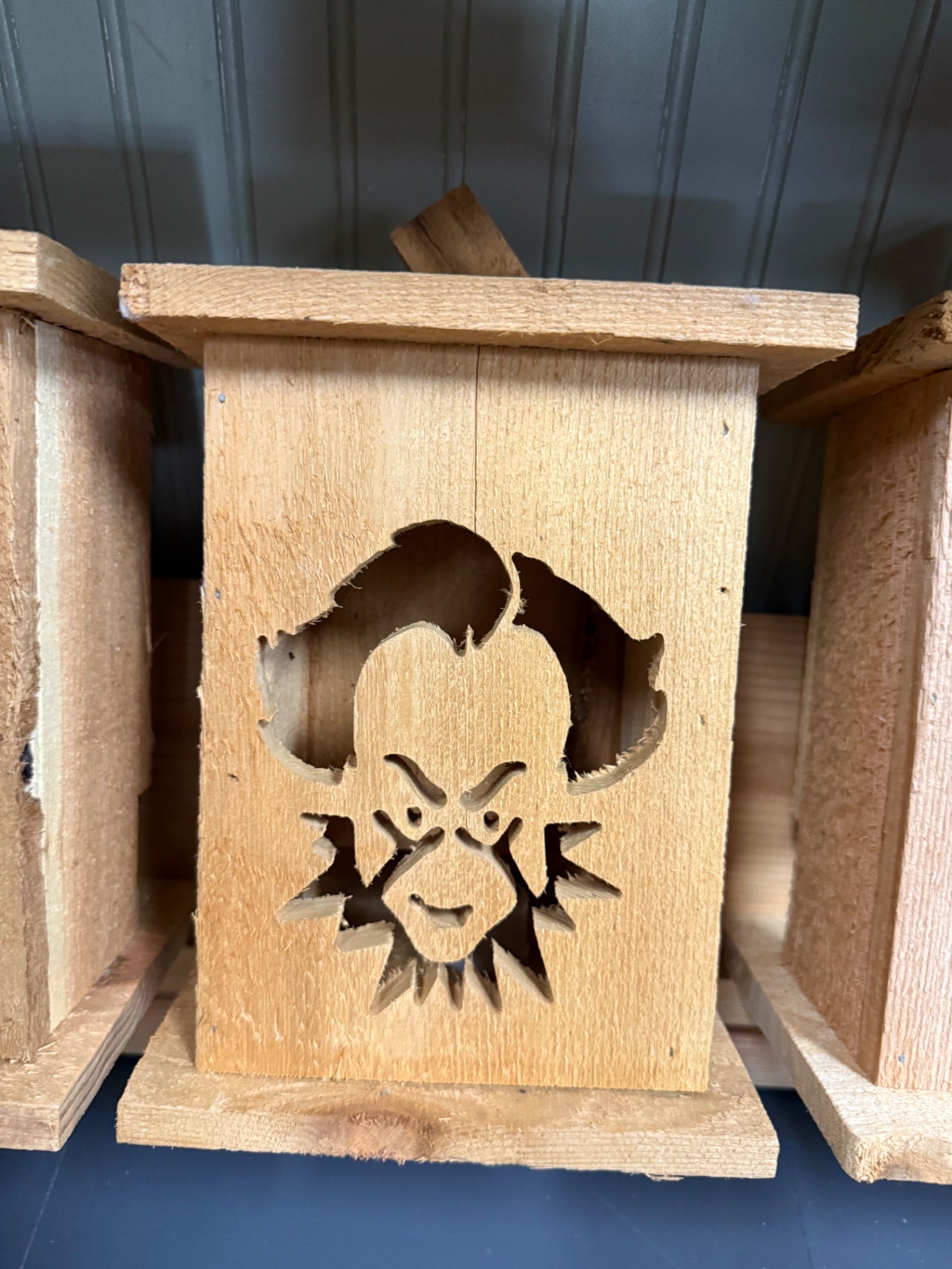 Rustic Cedar Halloween lanterns