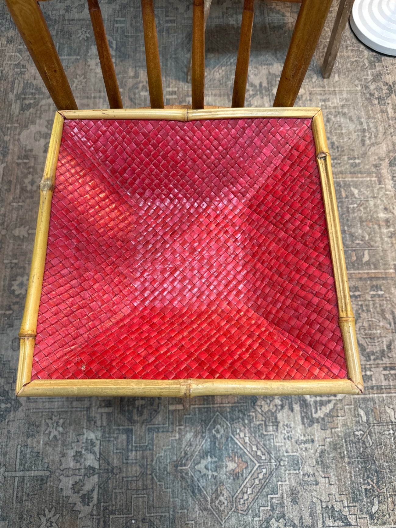 Square red basket