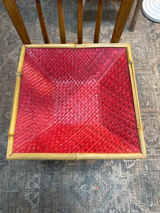 Square red basket