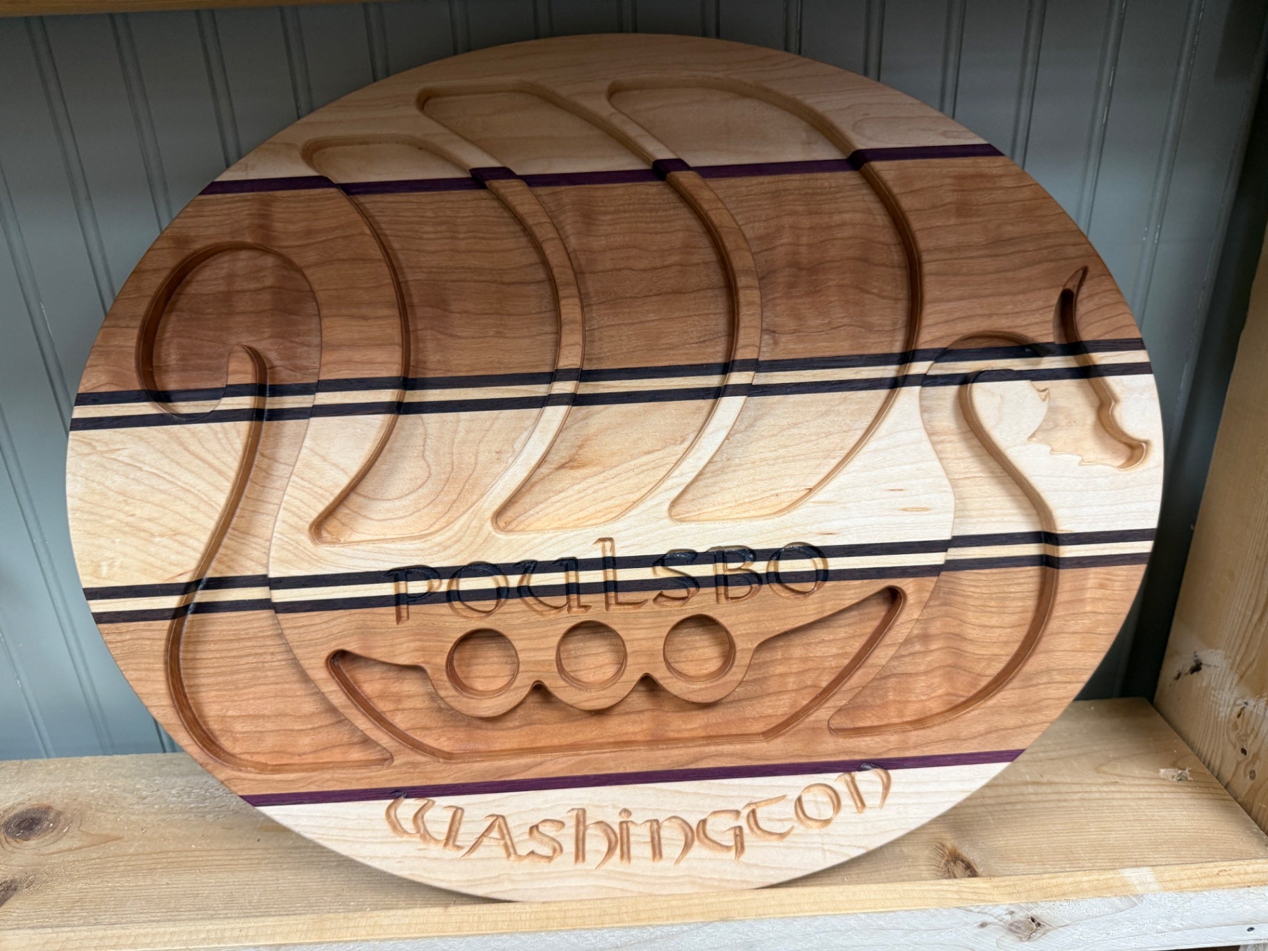 Poulsbo Viking ship charcuterie board