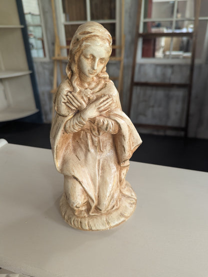 Vtg. Plaster Virgin Mary Statue 