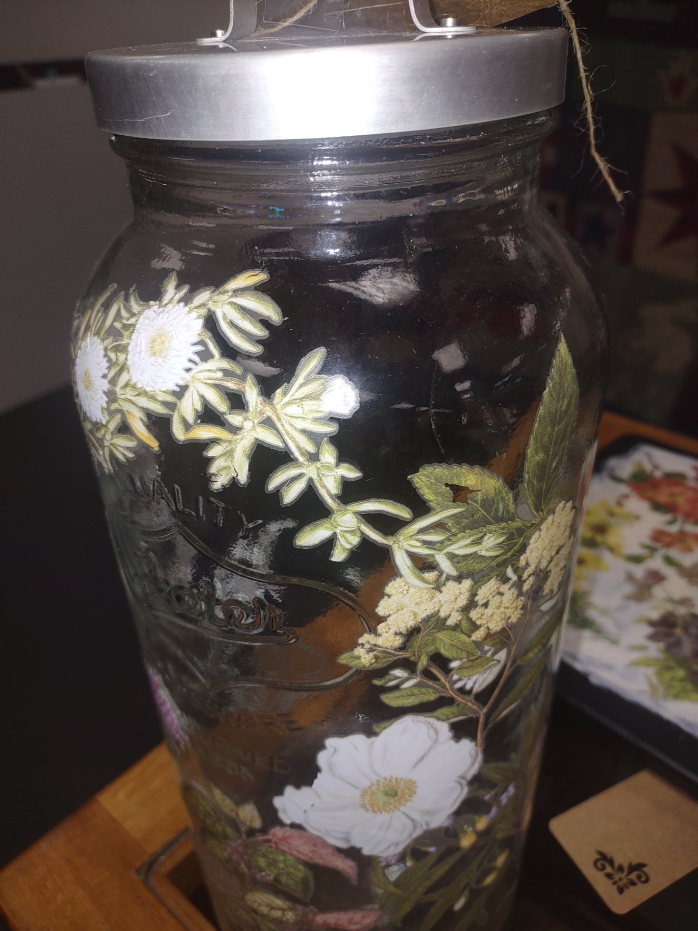 Large jar flowers