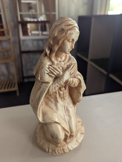 Vtg. Plaster Virgin Mary Statue 