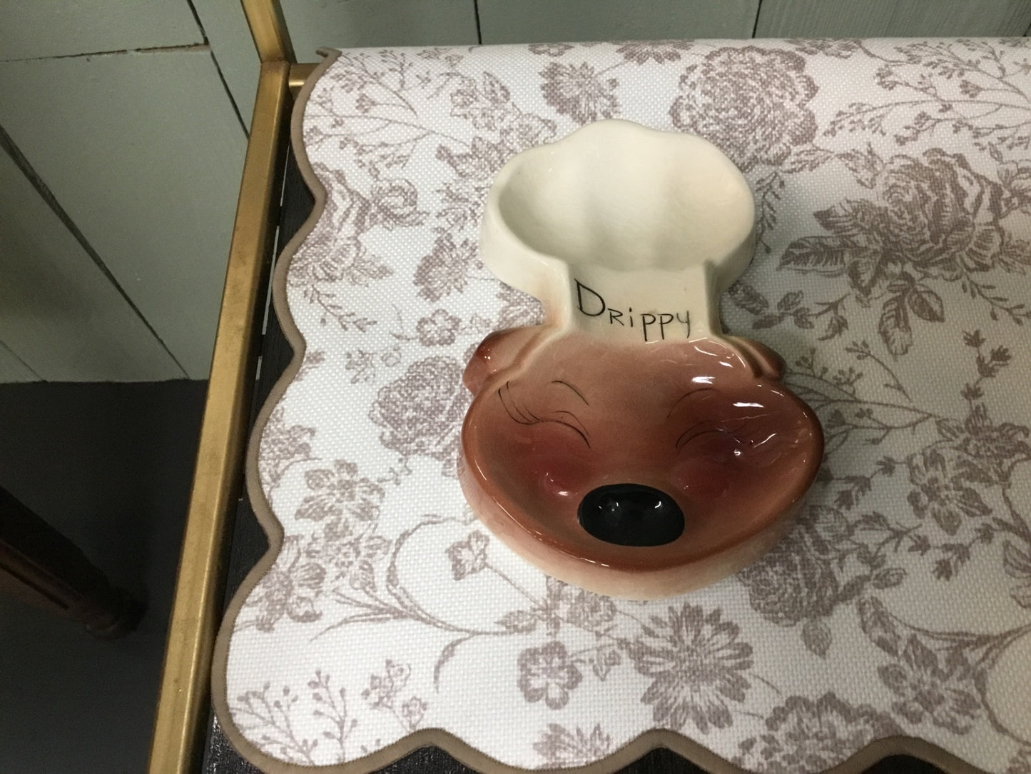 Very rare, DeForest DRIPPY pig spoon rest
