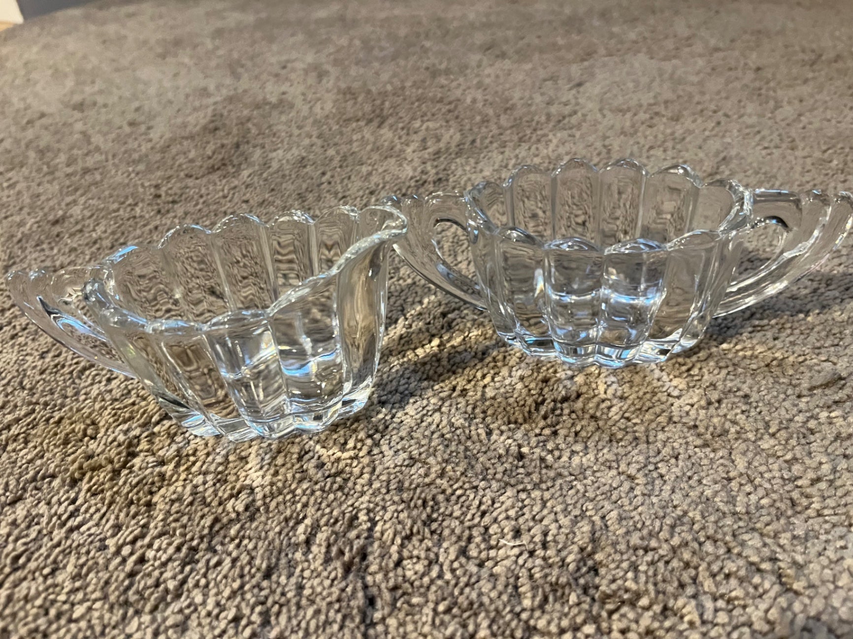Heisey Glass "Crystolite' Cream and Sugar