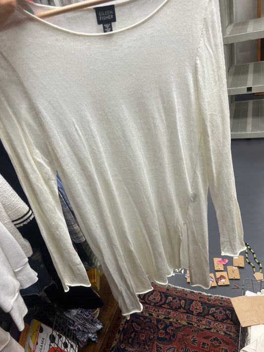 Long Linen soft cream sweater 