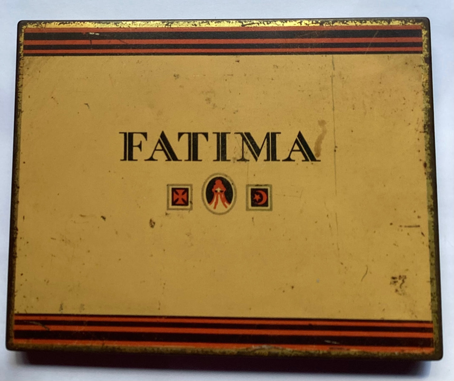 Fatima Cigarette Tin 5 1/2 x 4 1/2