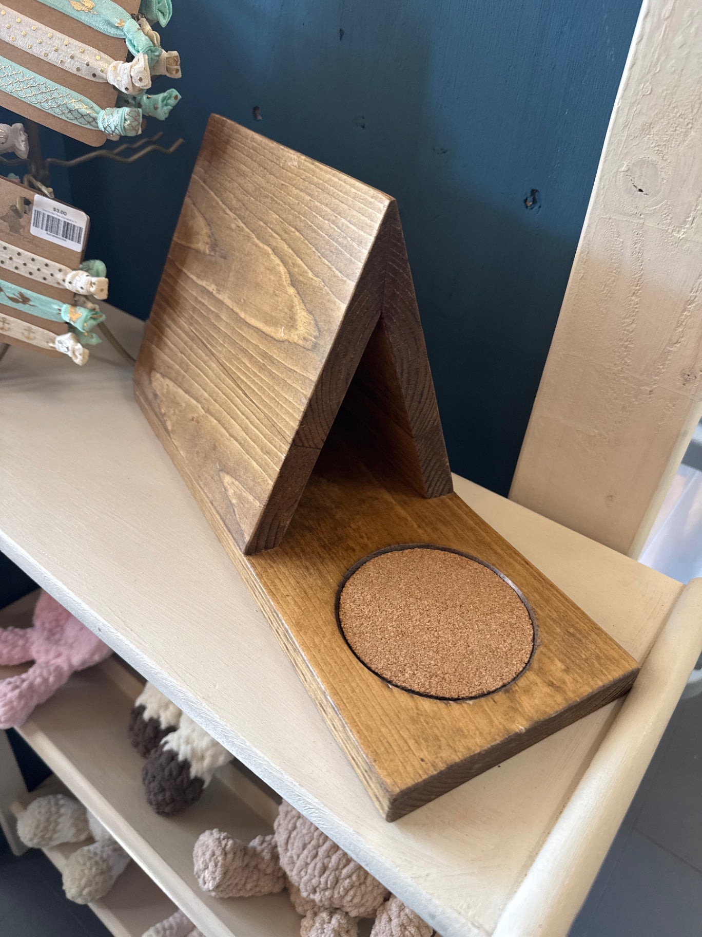 Wooden Book and Mug Rest