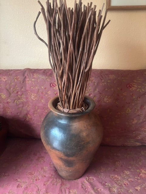 Large Floor Vase with Reeds