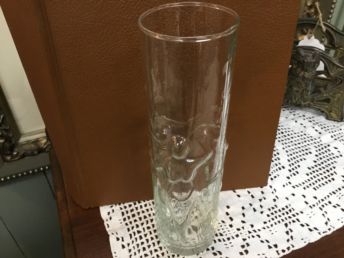 Clear nude figurine bar glass