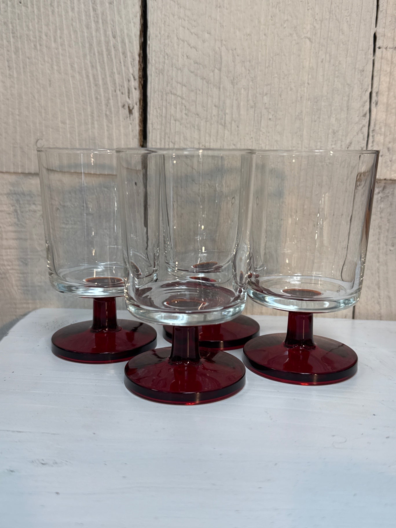  Luminarc Cavalier Ruby glasses from France
