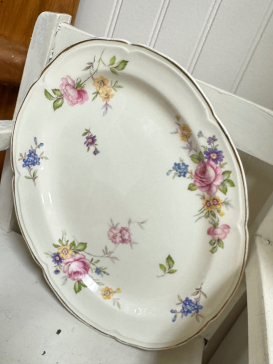 Edwin M Knowles Floral platter