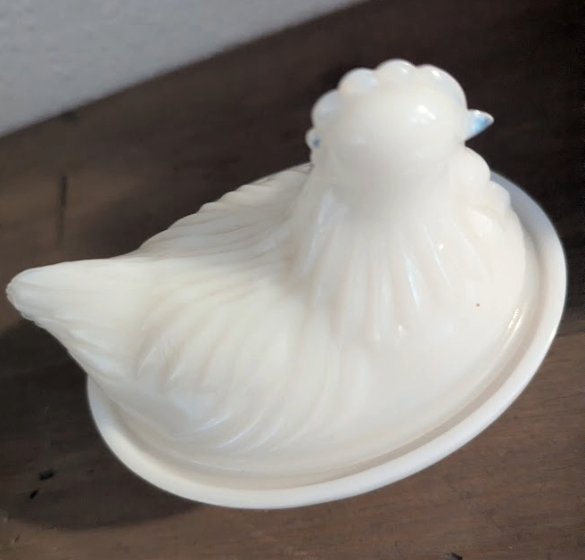 Vtg. Hazel Atlas Small Hen on Nest 