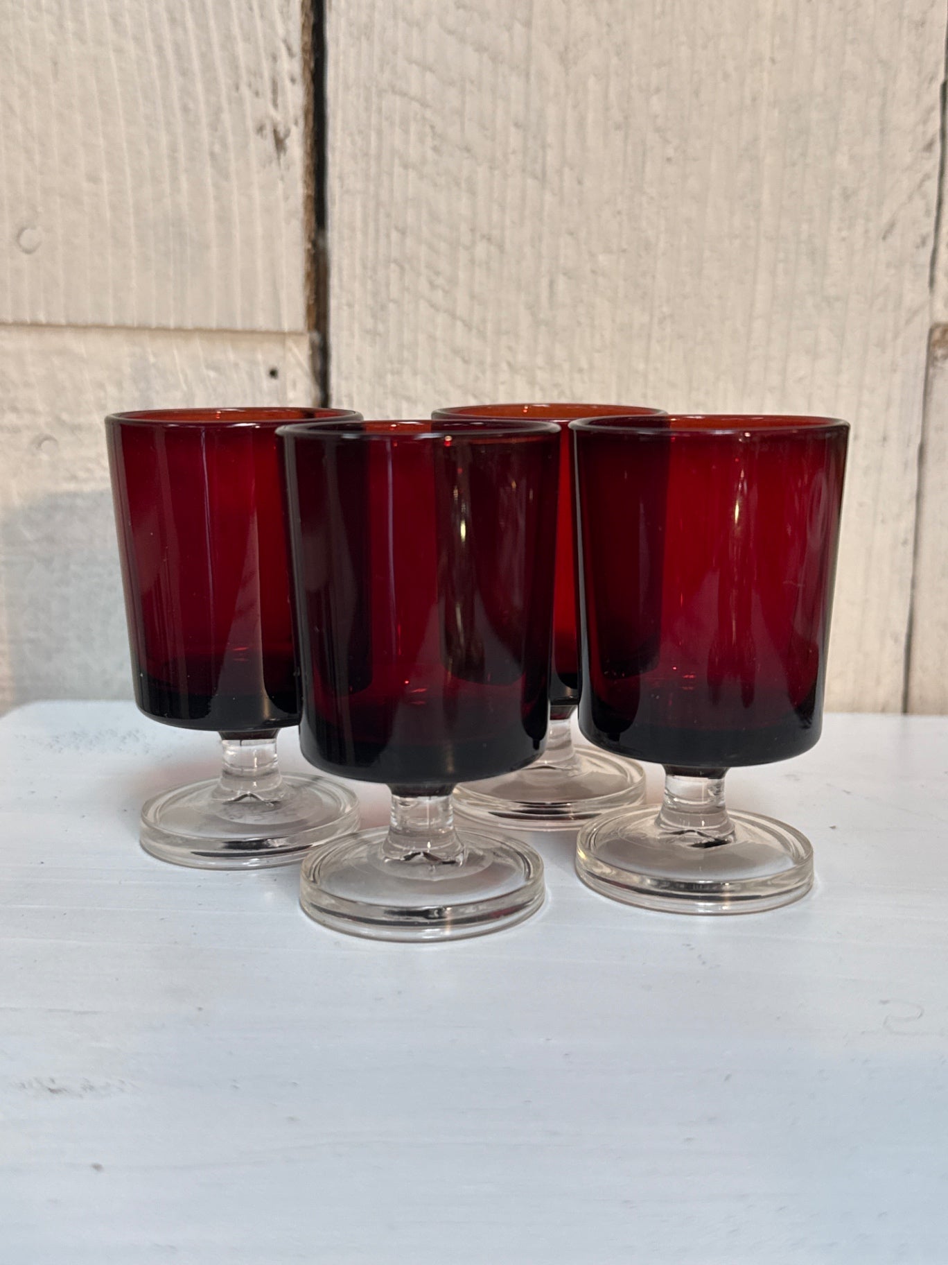  Cavalier Ruby Red shot glasses set of 4