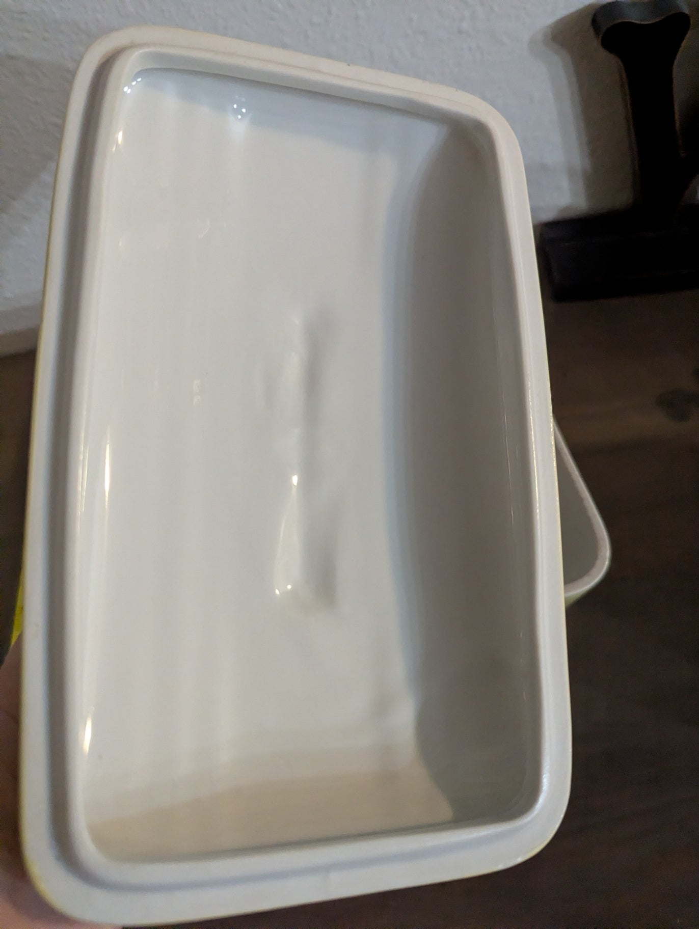 1940's Hall Yellow Refrigerator Covered Dish 