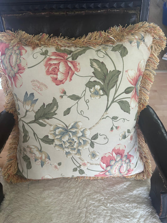 Floral throw pillow - large