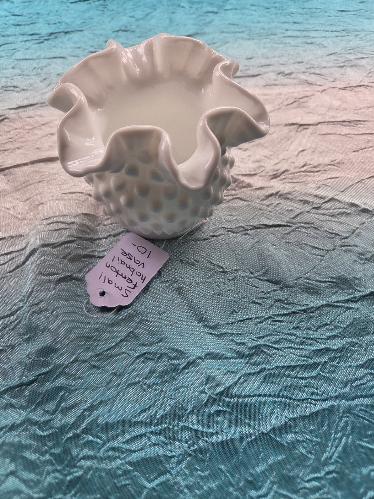 Large Fenton hobnail vase