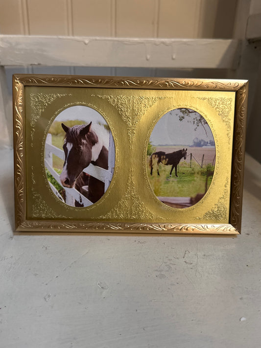 Vintage gold tone frame