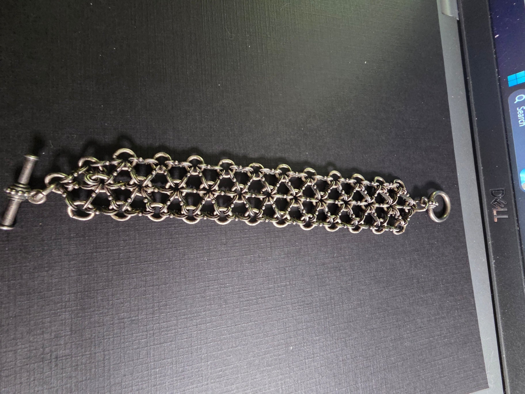 1B Silver Chainmail Bracelet 