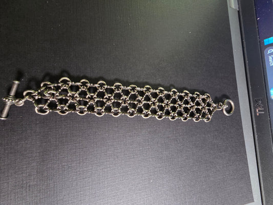 1B Silver Chainmail Bracelet 