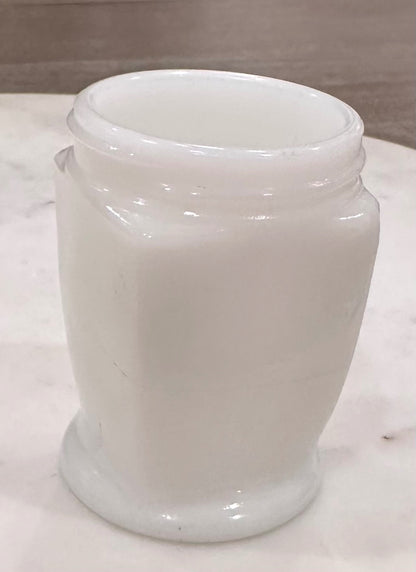 Watkins Cold cream milk glass jar