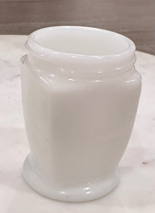 Watkins Cold cream milk glass jar