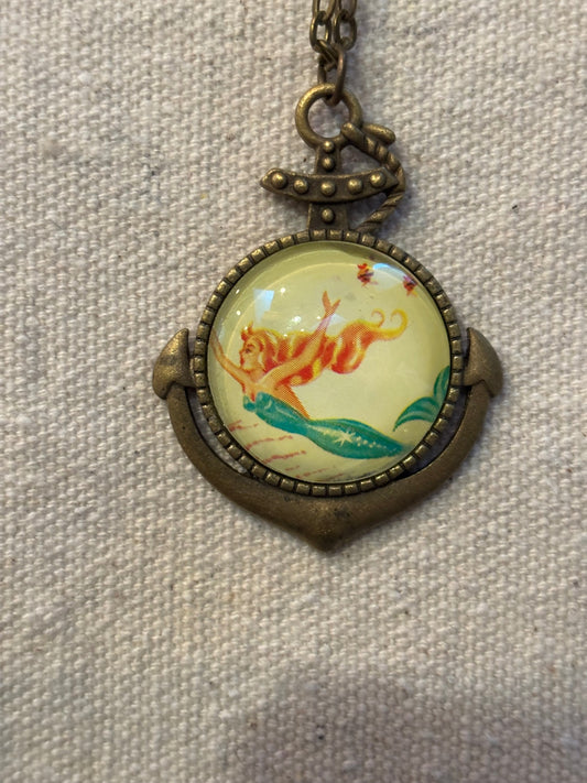 necklace anchor mermaid