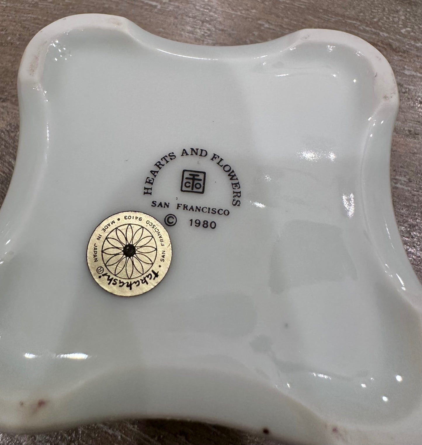 Takahashi hearts and flowers trinket box