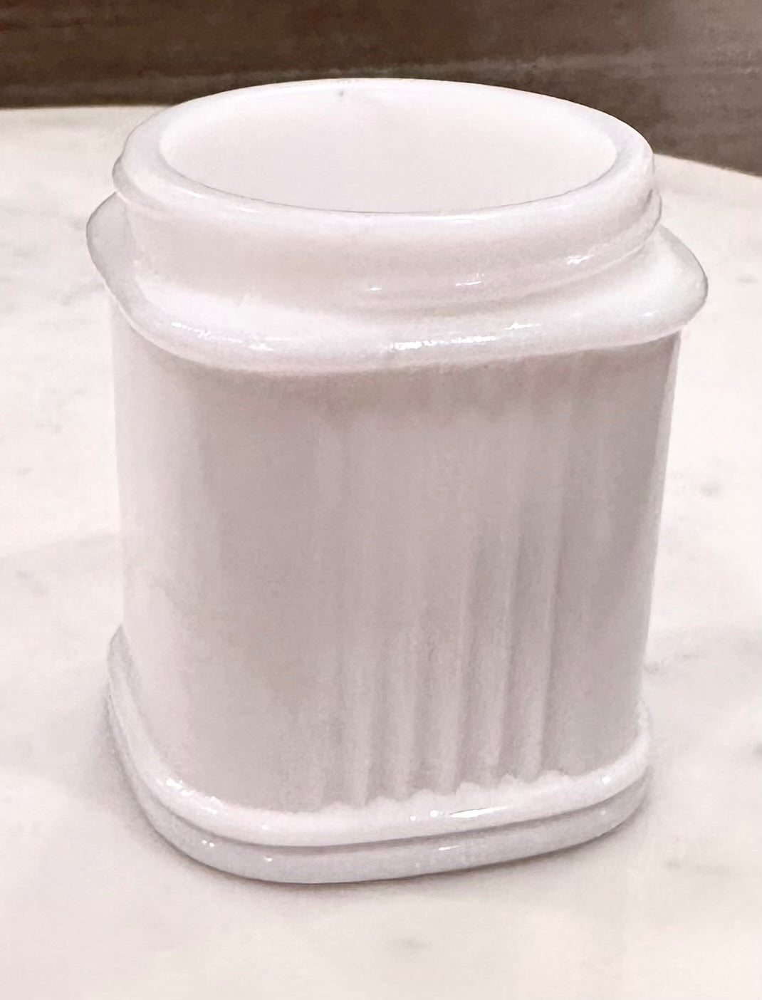 Vintage milk glass cold cream jar