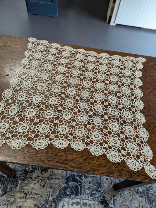 Vtg. Cotton Lace Crochet Doily