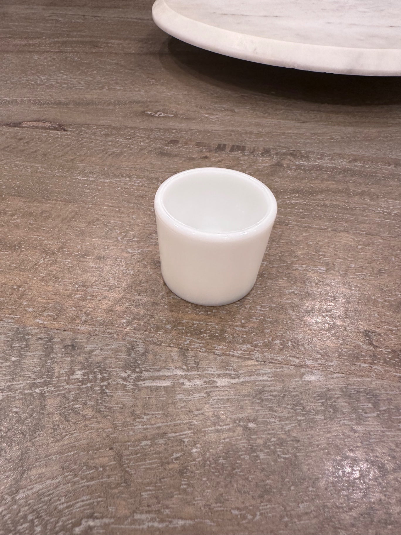 Small milk glass cup