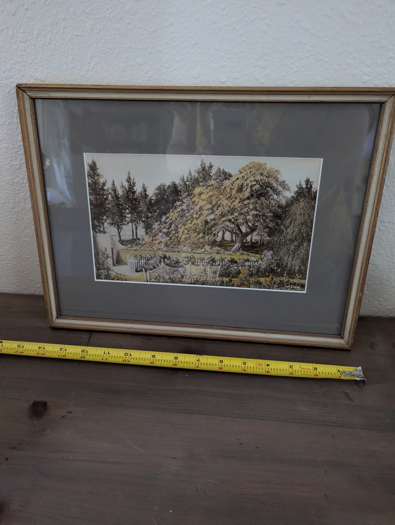 Original Garden Scene by W.F. Snow