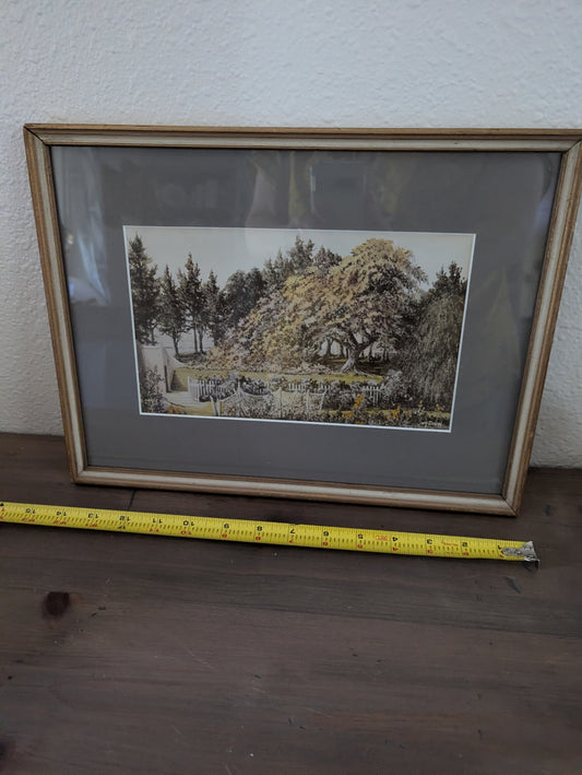 Original Garden Scene by W.F. Snow