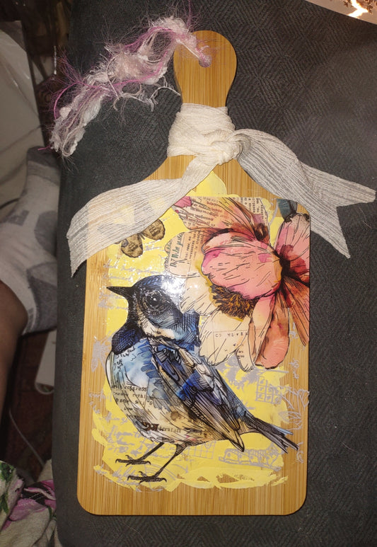 Cutting board blue bird