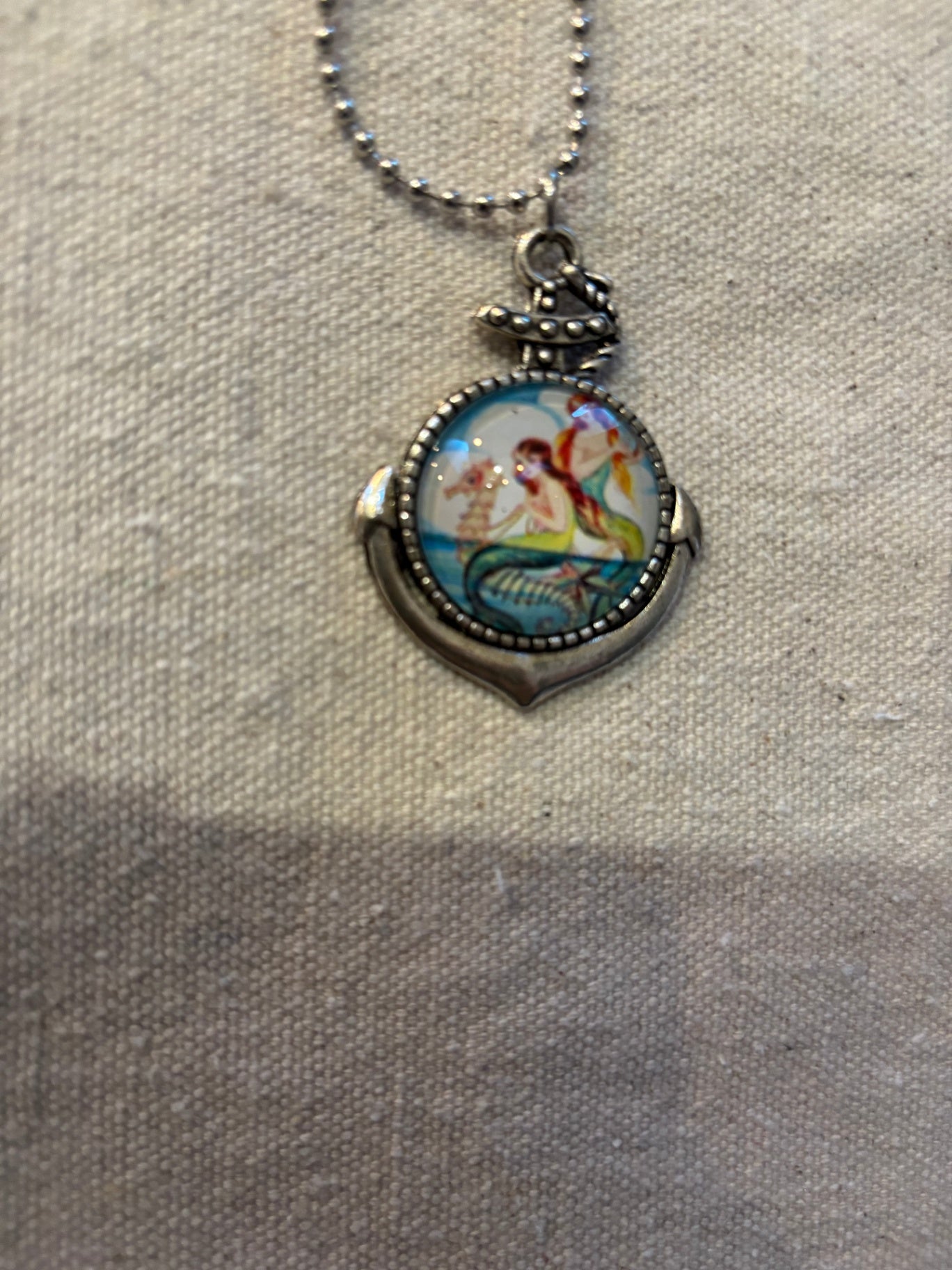 necklace anchor mermaid