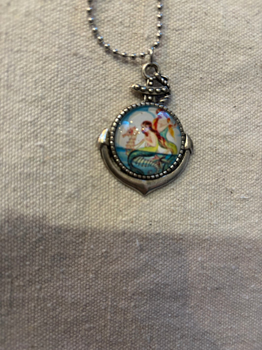necklace anchor mermaid
