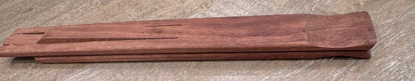 Mid century wood folding tongs
