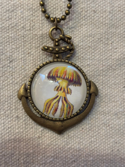 necklace anchor jelly fish