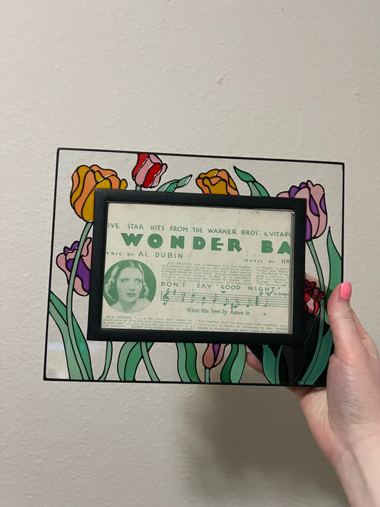 Stained Glass Tulip Photo Frame