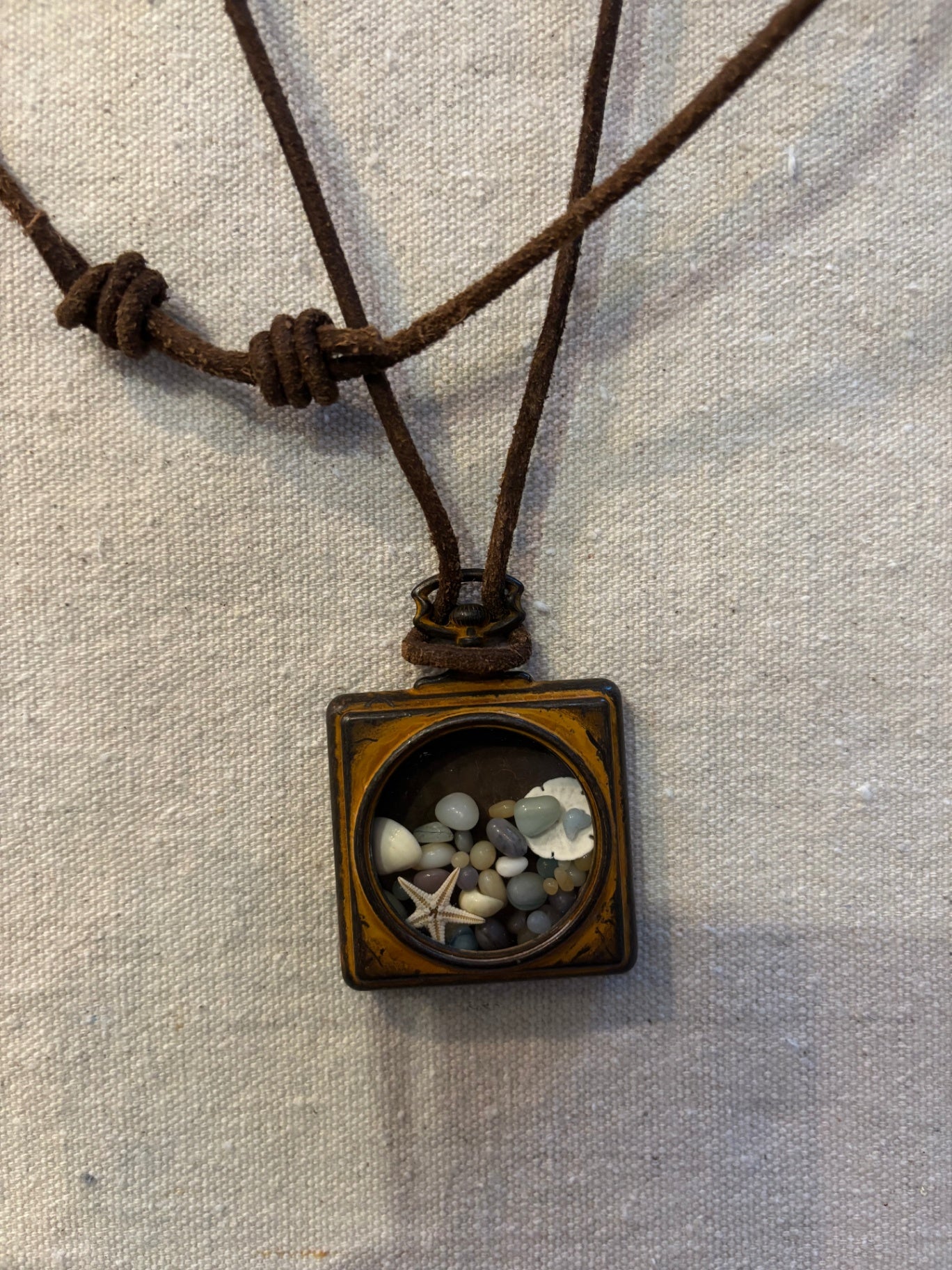 necklace sea relic leather
