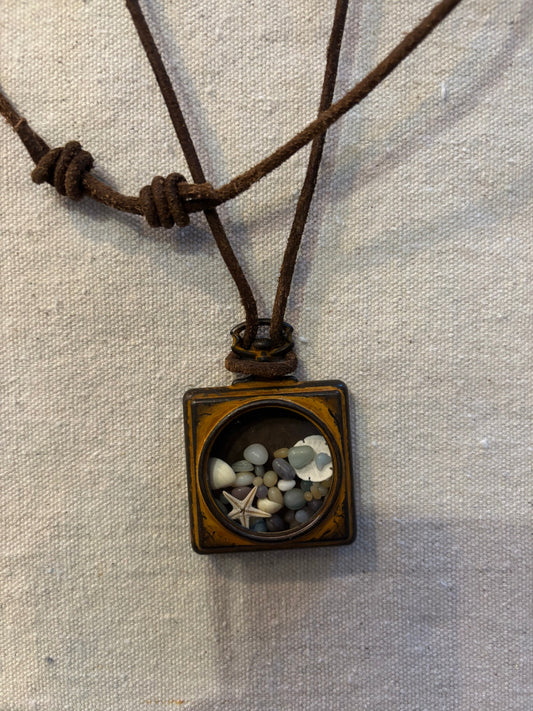 necklace sea relic leather