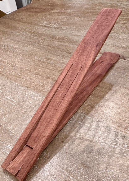 Mid century wood folding tongs