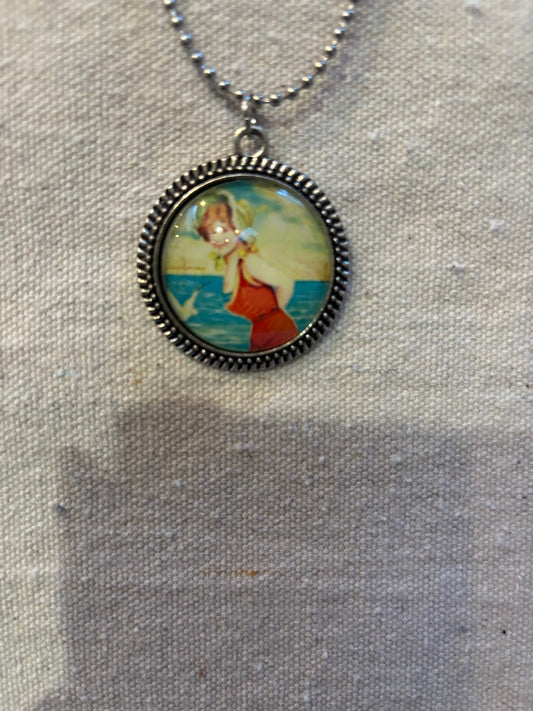 necklace beach girl