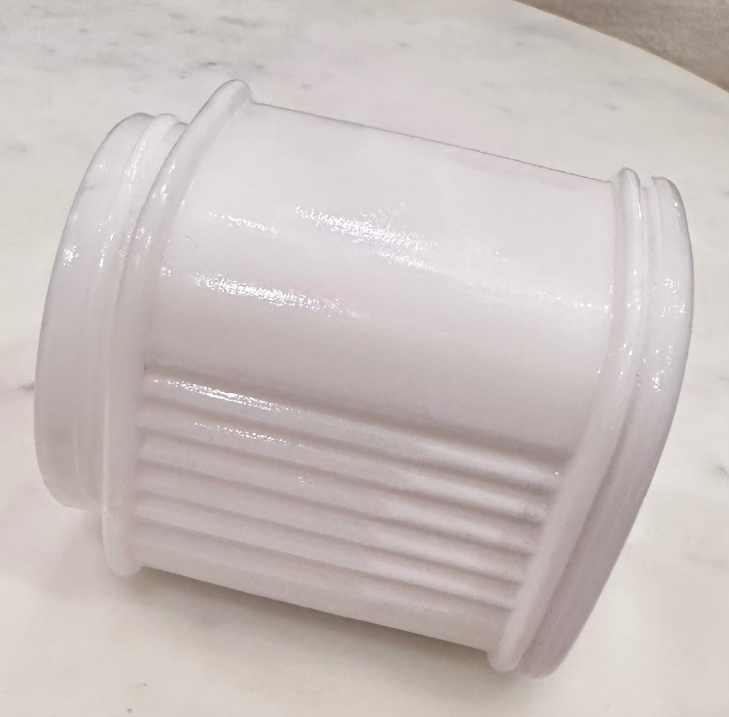 Vintage milk glass cold cream jar