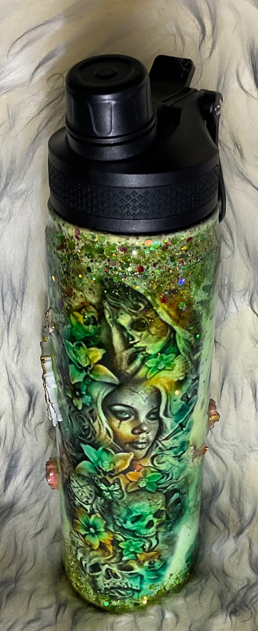 Green Girl 24oz stainless steel water bottle