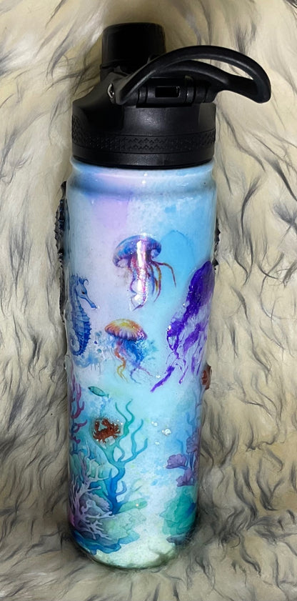 Seahorse  ocean 24oz stainless steel water bottle 